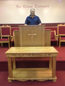 pulpit and communion table